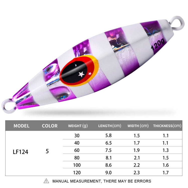 PROBEROS LF124 Deep Sea Iron Plate Lead Fish Fishing Lure Slow Sinking Rocking Luminous Boat Fishing Bait, Size: 80g(Color A) - Fishing Lures by PROBEROS | Online Shopping South Africa | PMC TechLife | Buy Now Pay Later Mobicred