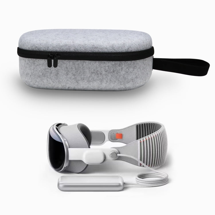 JYS-APP001 For Apple Vision Pro Headset Storage Bag VR Glasses Anti-Scrape Portable Bag, Color: Gray Felt - free shipping - PMC TechLife - Order now!