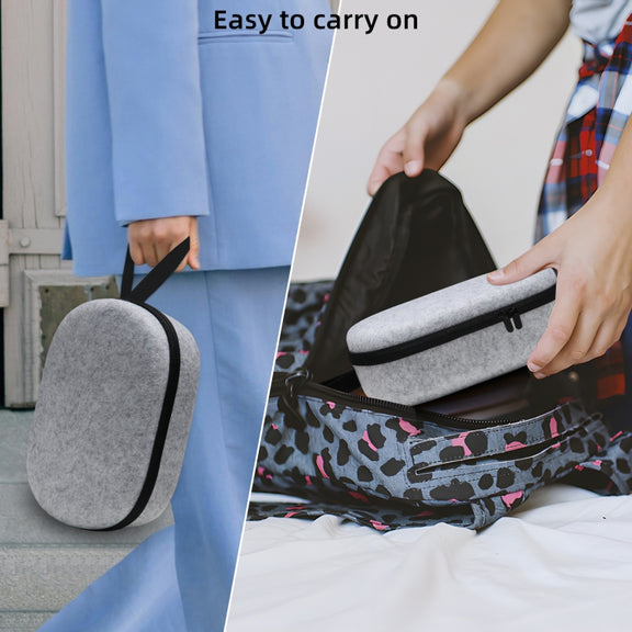JYS-APP001 For Apple Vision Pro Headset Storage Bag VR Glasses Anti-Scrape Portable Bag, Color: Gray Felt