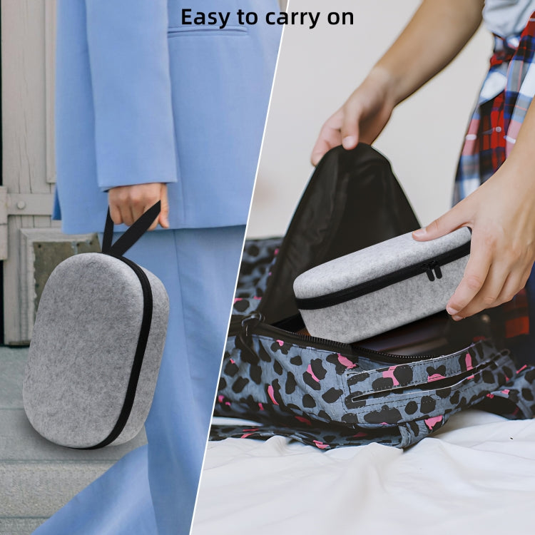 JYS-APP001 For Apple Vision Pro Headset Storage Bag VR Glasses Anti-Scrape Portable Bag, Color: Gray Felt