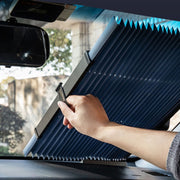 46 x 120cm Car Front Gear Auto Retractable Sunshade Household Pleated Window Covering