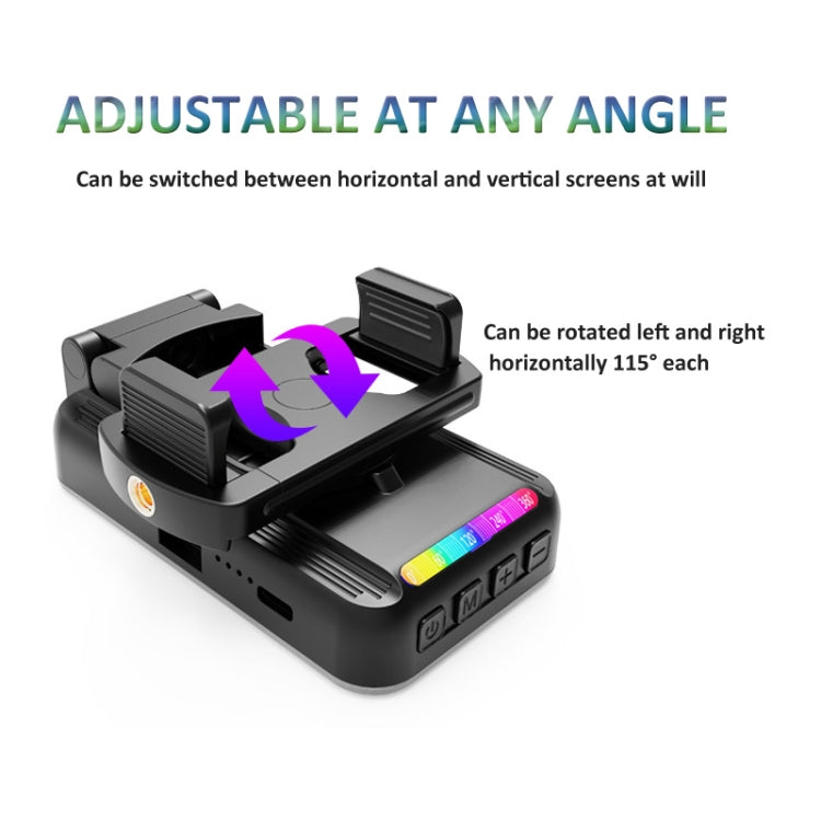 RGB Fill Light Photography Lamp With Hidden Folding Phone Clip & Cold Shoe Interface F-615 - Selfie Light by PMC TechLife | Online Shopping South Africa | PMC TechLife | Buy Now Pay Later Mobicred