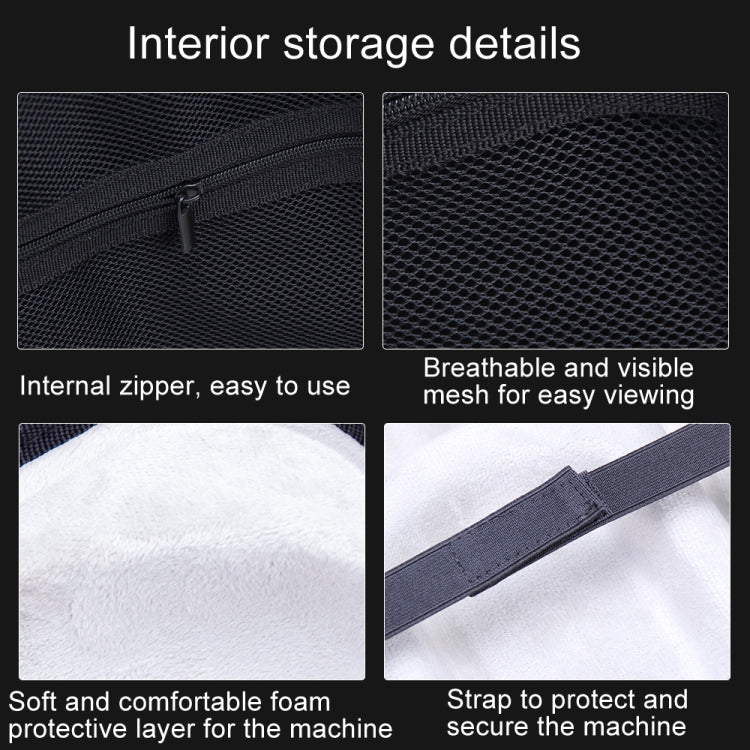 For Apple Vision Pro Storage Bag VR Headwear EVA Portable Hard Case(Cloth Pattern Black) - VR Accessories by PMC TechLife | Online Shopping South Africa | PMC TechLife | Buy Now Pay Later Mobicred