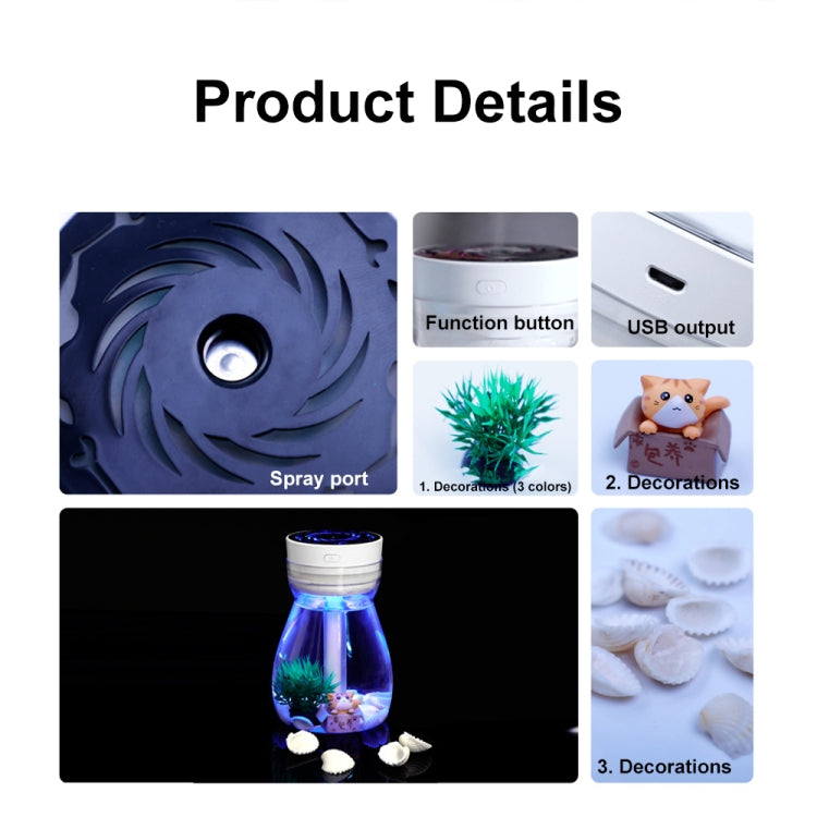 FH-068 Mini USB Car Home Colorful Light Bottle Micro Landscape Humidifier(Blue) - free shipping - PMC TechLife - Order now!