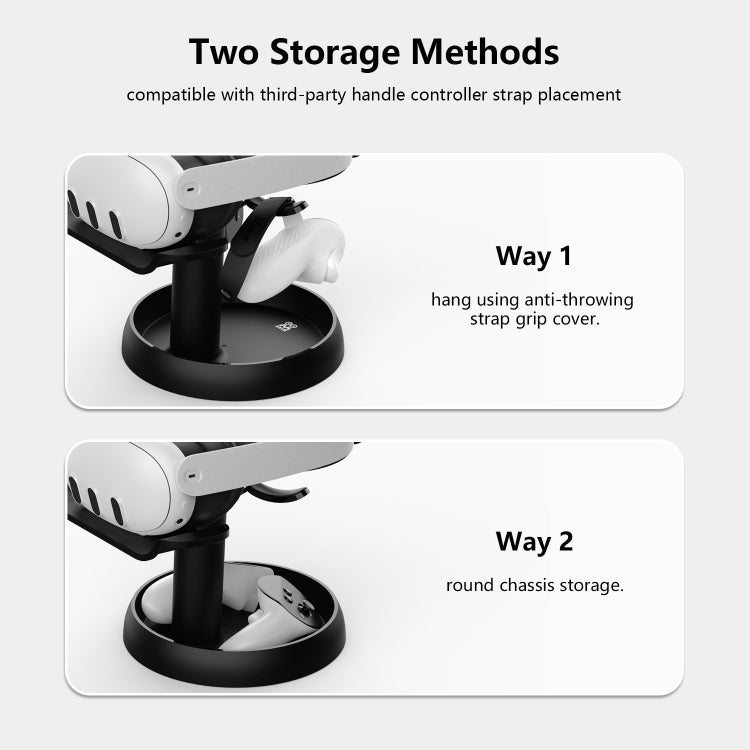 AMVR TYBP1 VR Desktop Storage Display Rack For Apple Vision Pro / Meta Quest 3 / Pico 4 / PlayStation VR 2(Black) - free shipping - PMC TechLife - Order now!