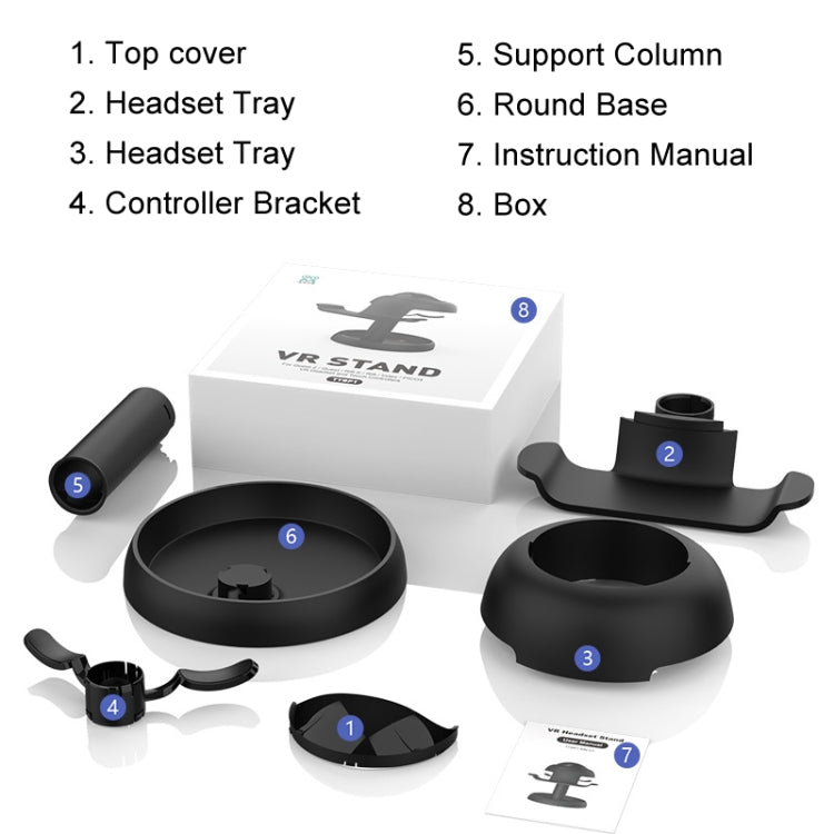 AMVR TYBP1 VR Desktop Storage Display Rack For Apple Vision Pro / Meta Quest 3 / Pico 4 / PlayStation VR 2(Black) - free shipping - PMC Jewellery - Order now!