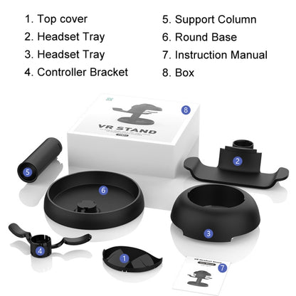 AMVR TYBP1 VR Desktop Storage Display Rack For Apple Vision Pro / Meta Quest 3 / Pico 4 / PlayStation VR 2(Black) - free shipping - PMC Jewellery - Order now!