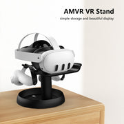 AMVR TYBP1 VR Desktop Storage Display Rack For Apple Vision Pro / Meta Quest 3 / Pico 4 / PlayStation VR 2(Black)