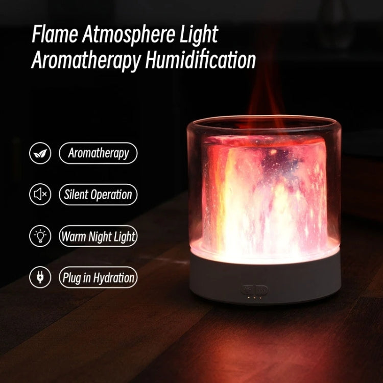 Colorful Light Flame Aromatherapy Humidifier Home Ambient Light Desktop Fragrance Diffuser(White) - Air Purifiers & Accessories by PMc TechLife | Online Shopping South Africa | PMc TechLife | Buy Now Pay Later Mobicred
