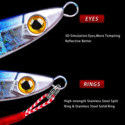 PROBEROS LF126 Long Casting Lead Fish Bait Freshwater Sea Fishing Fish Lures Sequins, Weight: 7g(Luminous Color A)