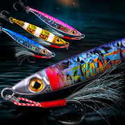PROBEROS LF126 Long Casting Lead Fish Bait Freshwater Sea Fishing Fish Lures Sequins, Weight: 7g(Color B)