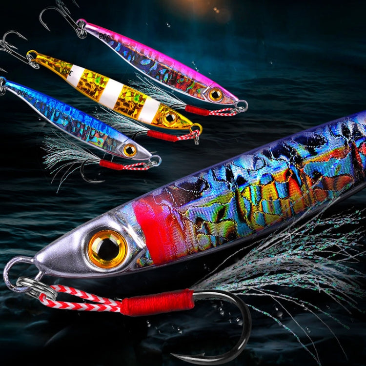 PROBEROS LF126 Long Casting Lead Fish Bait Freshwater Sea Fishing Fish Lures Sequins, Weight: 7g(Color E)