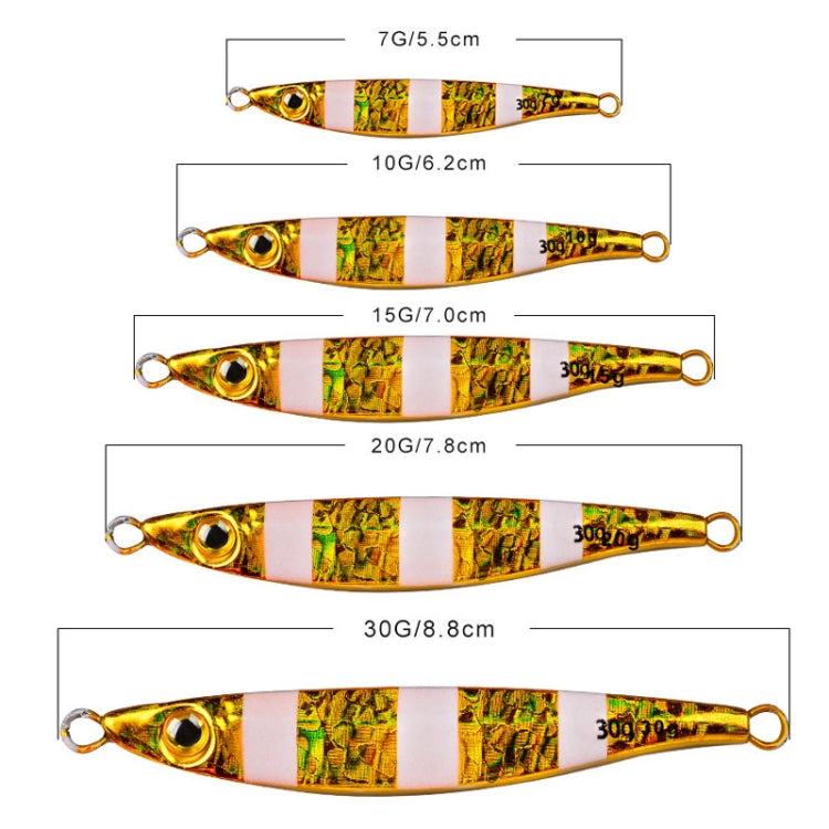 PROBEROS LF126 Long Casting Lead Fish Bait Freshwater Sea Fishing Fish Lures Sequins, Weight: 7g(Color B)