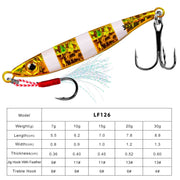 PROBEROS LF126 Long Casting Lead Fish Bait Freshwater Sea Fishing Fish Lures Sequins, Weight: 7g(Color B)