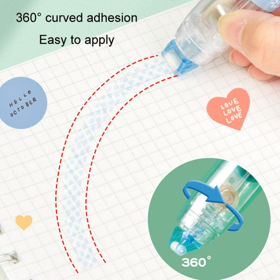 Push-Dry Quick Glue Stick Correction Tape Double Sided Adhesive For Handmade Handbook(Pink)