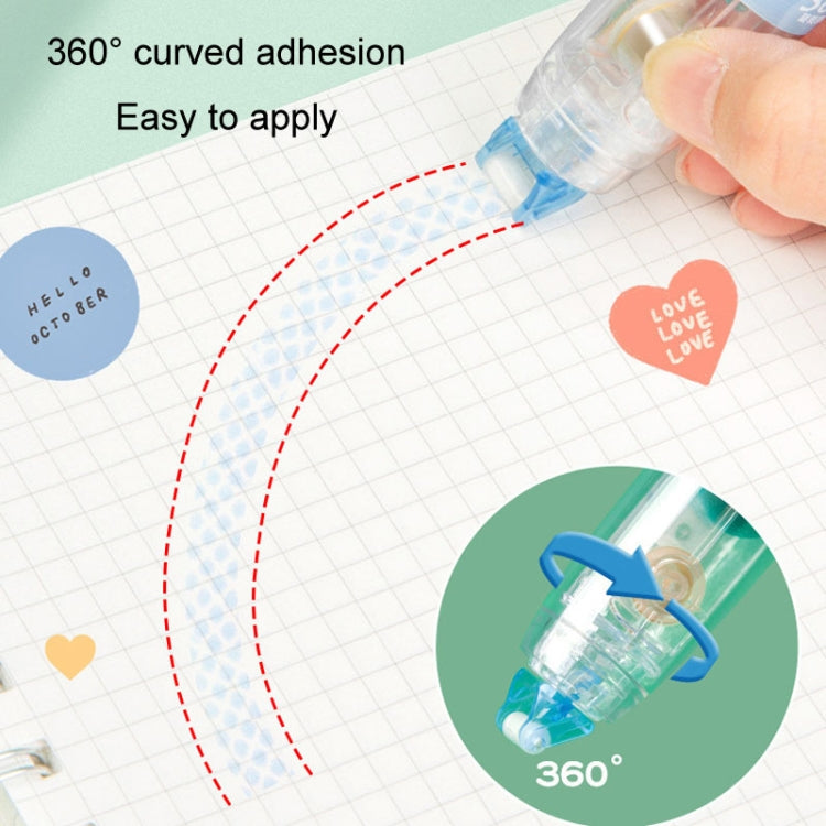 Push-Dry Quick Glue Stick Correction Tape Double Sided Adhesive For Handmade Handbook(White)