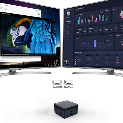 N100/DDR5 12th AlderLake-N100 Dual 4K60Hz Office And Home Mini PC, Spec: 12G+128G /US Plug - Windows Mini PCs by PMC Jewellery | Online Shopping South Africa | PMC Jewellery | Buy Now Pay Later Mobicred