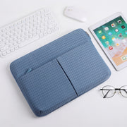 13/13.3 Inch Houndstooth Pattern Oxford Cloth Laptop Bag Water-resistant Tablet Storage Bag(Haze Blue)