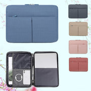 13/13.3 Inch Houndstooth Pattern Oxford Cloth Laptop Bag Water-resistant Tablet Storage Bag(Haze Blue)