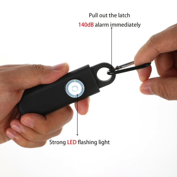 Women Personal Anti-pervert Alarm Outdoor LED Flashing Light Alarm(Black) - Anti-lost Alarm by PMC Jewellery | Online Shopping South Africa | PMC Jewellery | Buy Now Pay Later Mobicred