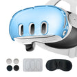 For Meta Quest 3 PC Protective Shell, Style: 7 In 1 (Ordinary Transparent Blue) - VR Accessories by PMC TechLife | Online Shopping South Africa | PMC TechLife | Buy Now Pay Later Mobicred