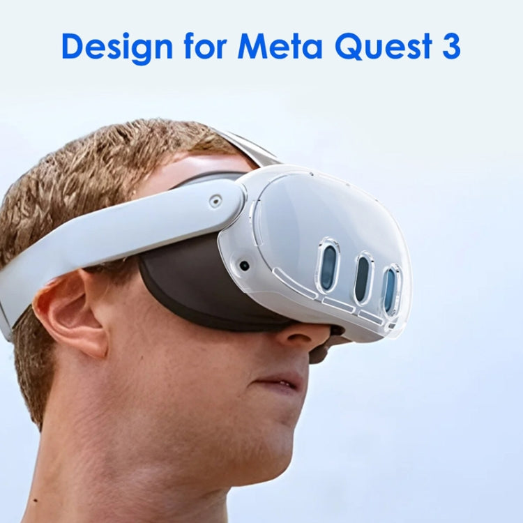 For Meta Quest 3 PC Protective Shell, Style: 7 In 1 (Ordinary Transparent Black) - VR Accessories by PMC TechLife | Online Shopping South Africa | PMC TechLife | Buy Now Pay Later Mobicred
