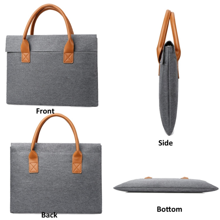 14 Inch Oxford Cloth Lightweight Portable Laptop Bag With PU Handle(Blue) - 14.1 inch by PMC Jewellery | Online Shopping South Africa | PMC Jewellery | Buy Now Pay Later Mobicred