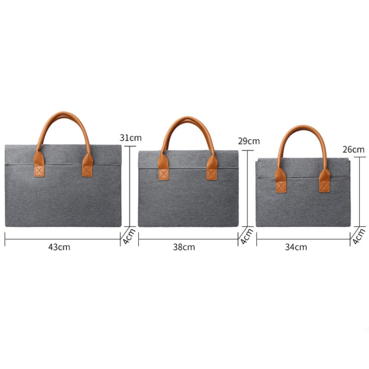 13.3 Inch Oxford Cloth Lightweight Portable Laptop Bag With PU Handle(Blue)