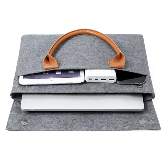 13.3 Inch Oxford Cloth Lightweight Portable Laptop Bag With PU Handle(Blue)