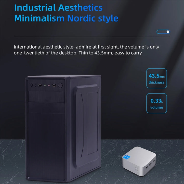 T8Plus Alder Lake-N100 4K Dual Band WIFI Bluetooth Office Game Portable Mini PC, Spec: 8G 512G EU Plug - Windows Mini PCs by PMc TechLife | Online Shopping South Africa | PMc TechLife | Buy Now Pay Later Mobicred