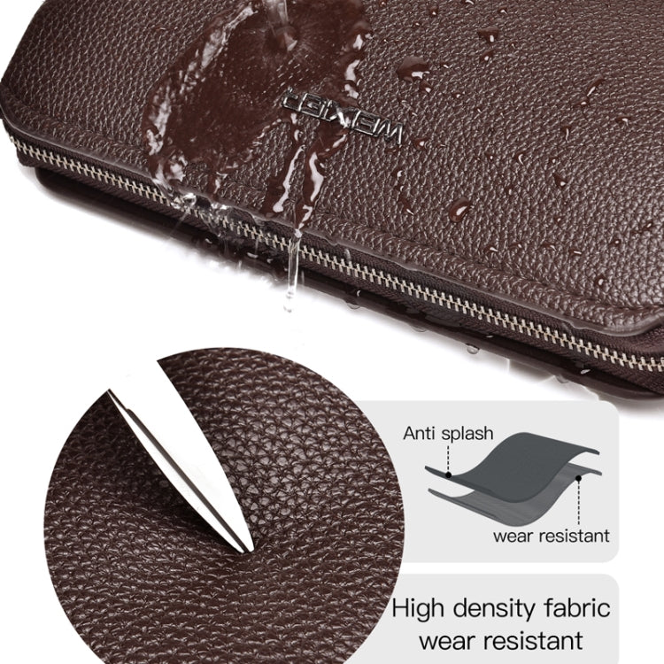WEIXIER W125 Men Clutch Bag Password Zipper Business Phone Case(Brown) - free shipping - PMC Jewellery - Order now!