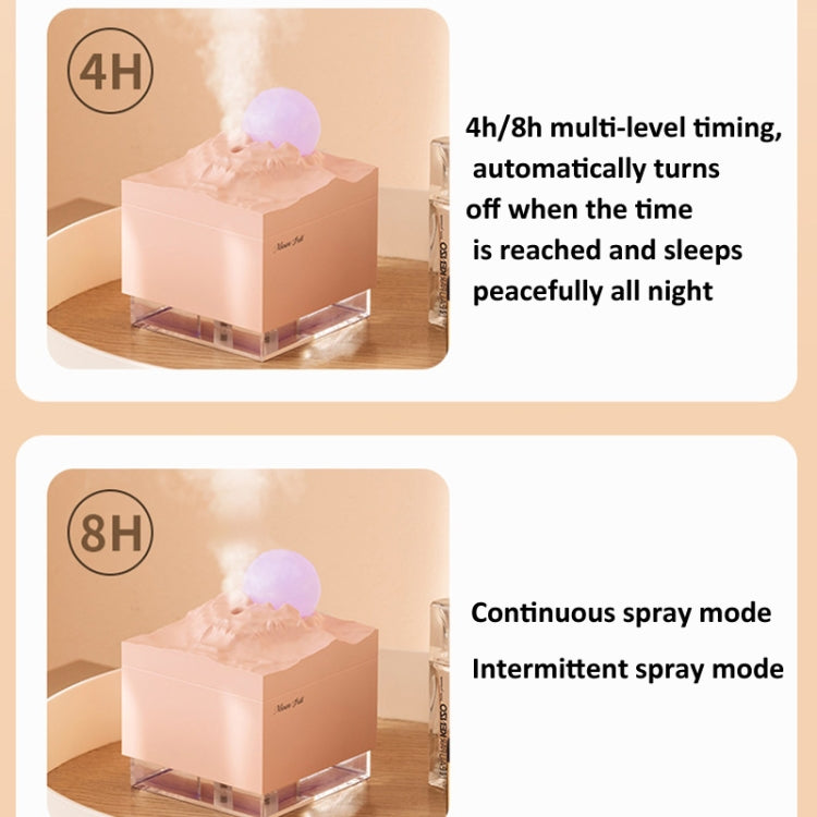 Moon Meteorite Mini Humidifier With Colorful Night Light(Pink) - free shipping - PMC TechLife - Order now!