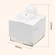 Moon Meteorite Mini Humidifier With Colorful Night Light(White)