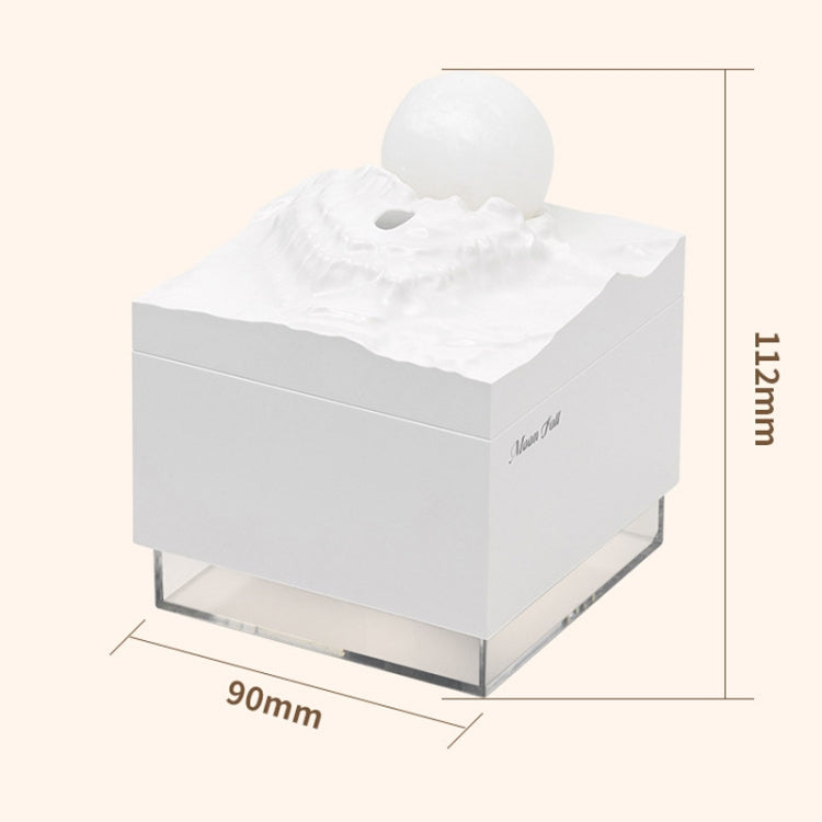 Moon Meteorite Mini Humidifier With Colorful Night Light(White)