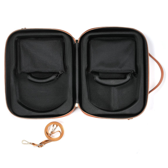For Apple Vision Pro Headset Multifunctional Storage Bag Carrying Case(Brown)