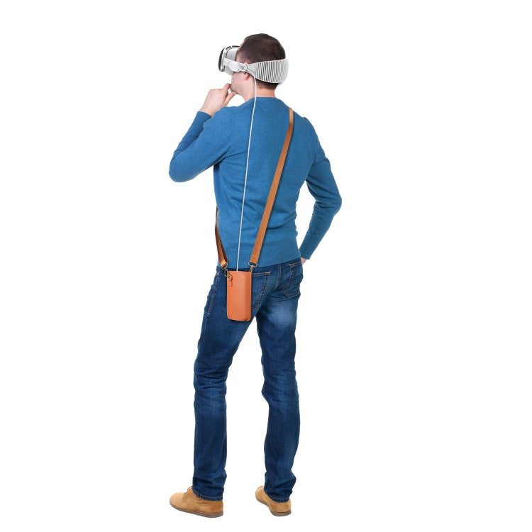 For Apple Vision Pro Headset Multifunctional Storage Bag Carrying Case(Brown) - VR Accessories by PMC TechLife | Online Shopping South Africa | PMC TechLife | Buy Now Pay Later Mobicred