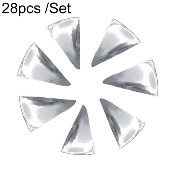 28pcs /Set For Tesla Model 3 Tire Sticker Modification Protective Film, Style: Electroplating Silver