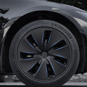 28pcs /Set For Tesla Model 3 Tire Sticker Modification Protective Film, Style: Bright Black