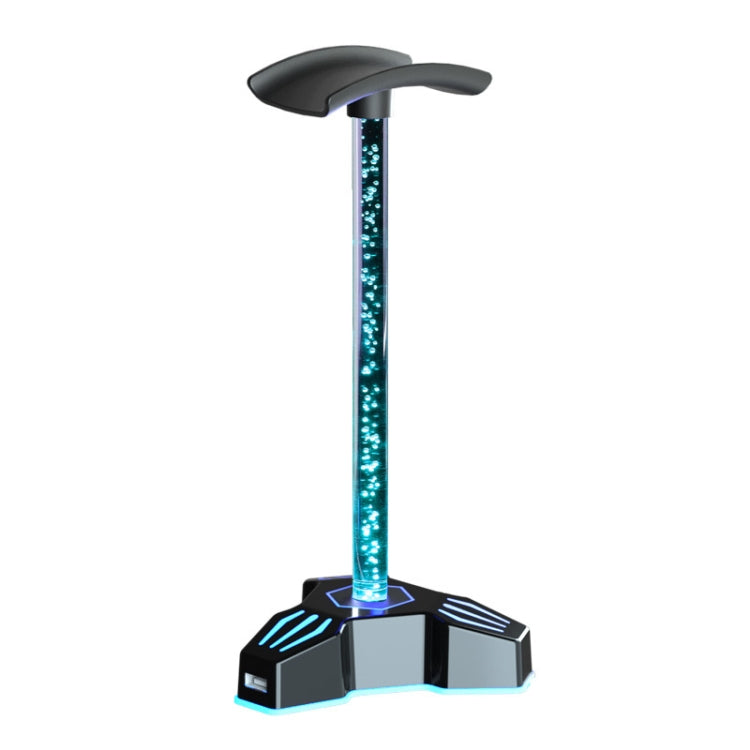 RGB Lighted Headphone Stand With Ambient Light USB Expansion Port Headphone Display Bracket, Style: Without 3.5mm Port - free shipping - PMC TechLife - Order now!