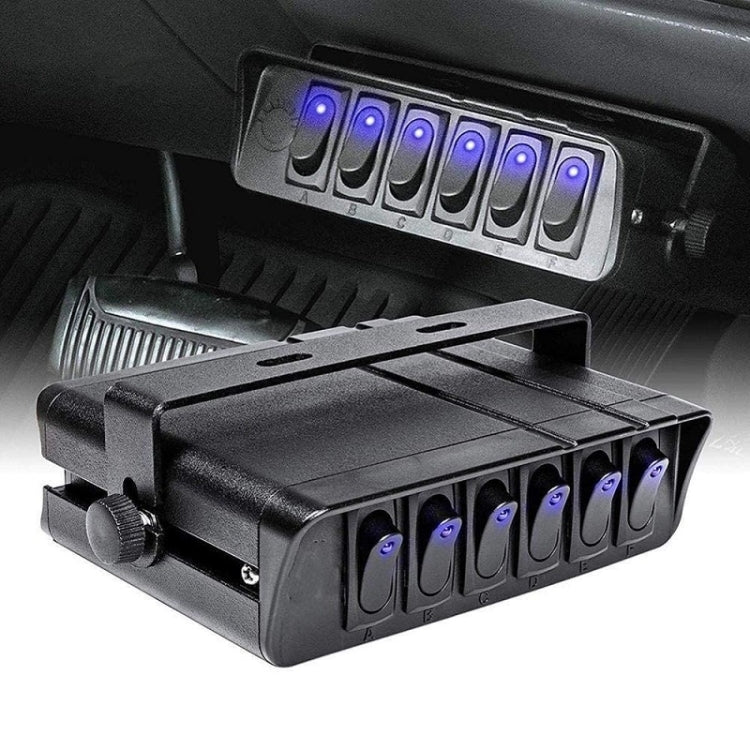 12V Ship Car 6-digit 3PIN Switch Panel Control System With Wiring(Blue Light) - Car Switches by PMC TechLife | Online Shopping South Africa | PMC TechLife | Buy Now Pay Later Mobicred