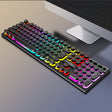 T-WOLF T80 104-Keys RGB Illuminated Office Game Wired Punk Retro Keyboard, Color: Black - Wired Keyboard by T-WOLF | Online Shopping South Africa | PMC TechLife | Buy Now Pay Later Mobicred