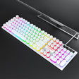 T-WOLF T80 104-Keys RGB Illuminated Office Game Wired Punk Retro Keyboard, Color: White - Wired Keyboard by T-WOLF | Online Shopping South Africa | PMC TechLife | Buy Now Pay Later Mobicred