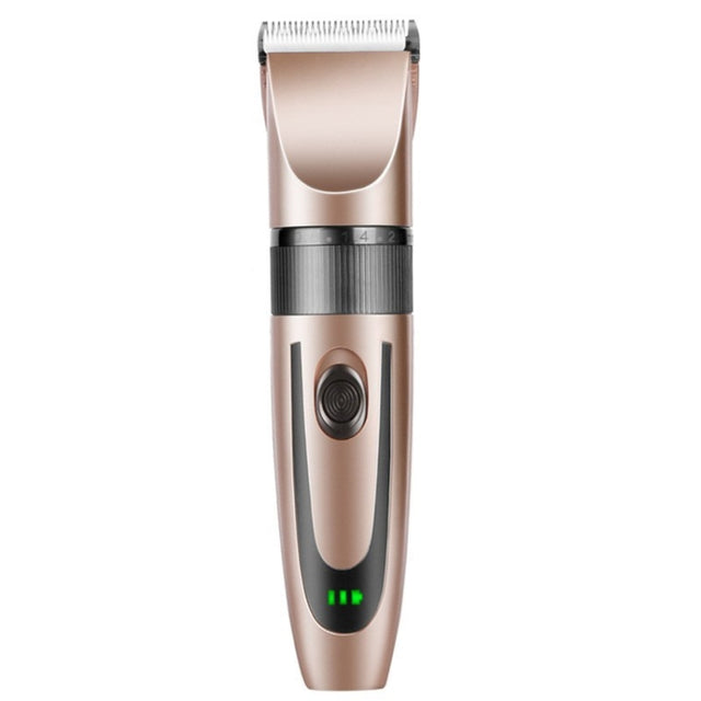 Rechargeable Hair Clipper Pet Shaver(Gold Black Pattern)