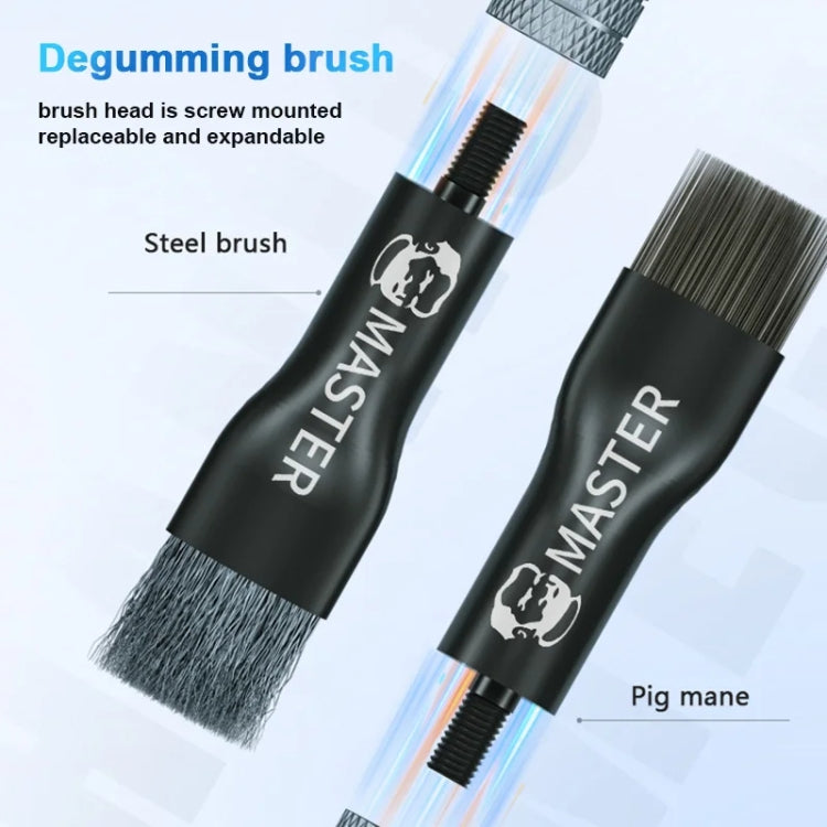 MECHANIC Cell Phone Motherboard Chip Degumming Brush PCB De-Tin Cleaning Cylinder Long Handle Brush, Style: Steel Wire - free shipping - PMC TechLife - Order now!