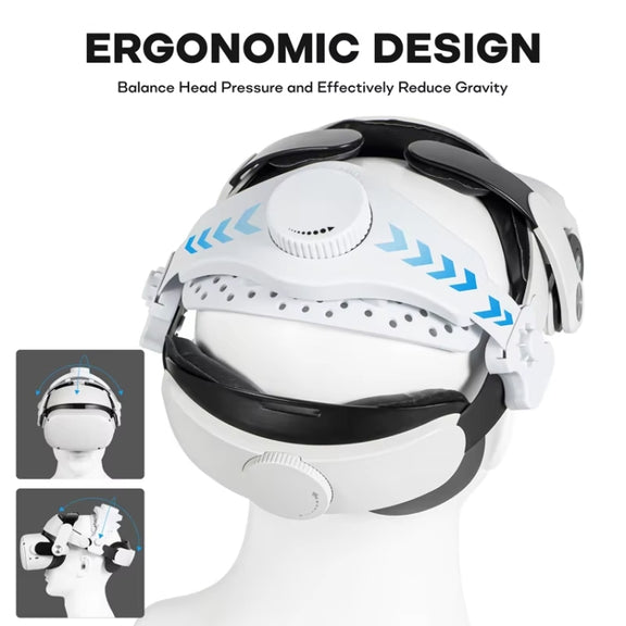 DEVASO VR Glasses Retractable Adjustable Headband Accessories For Meta Quest 3S / Meta Quest 3 / Meta Quest 2 / Meta Quest Pro / Pico 4 / Pico 4 Pro(Black)