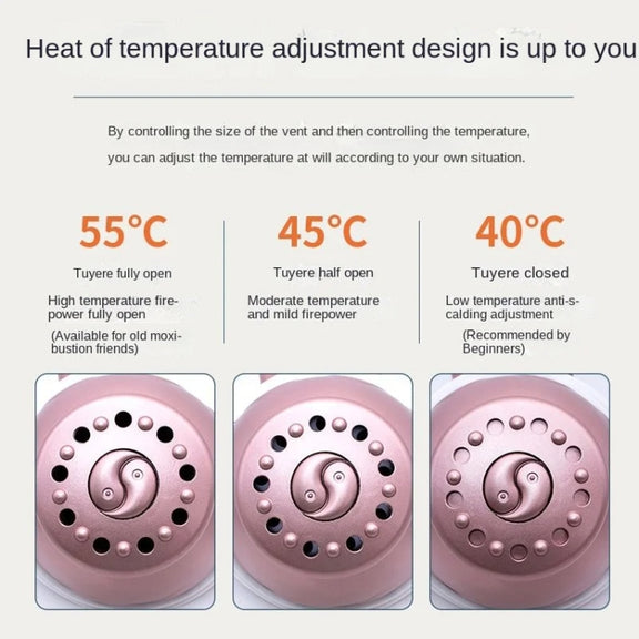 Portable Moxibustion Box Waist Abdomen Moxibustion Equipment(Pink)