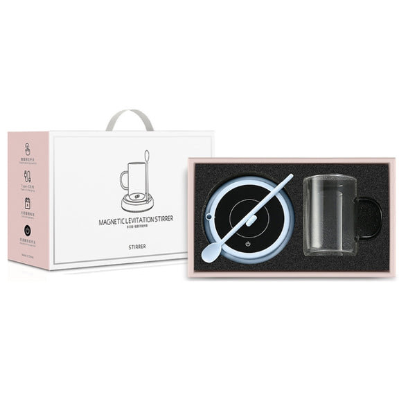 10000rpm/Min Magnetic Levitation Electric Coffee Stirrer Milk Shaker With Cup Gift Box(Pink)