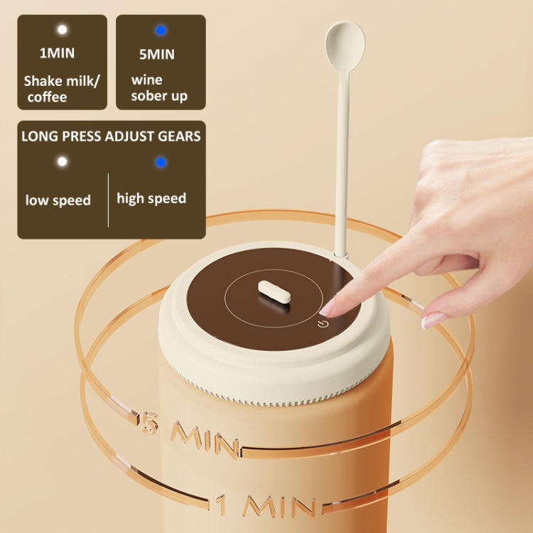 10000rpm/Min Magnetic Levitation Electric Coffee Stirrer Milk Shaker With Cup Gift Box(White) - free shipping - PMC TechLife - Order now!