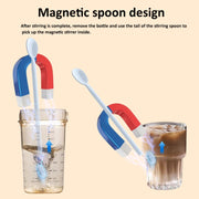 10000rpm/Min Magnetic Levitation Electric Coffee Stirrer Milk Shaker With Cup Gift Box(Blue)