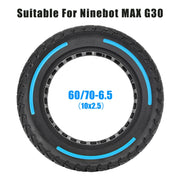 For Ninebot Max G30 Electric Scooter 10 x 2.5 Inch Flick Color Solid Tire(Tricolor)